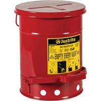 Contenants pour déchets huileux, Homologué FM/Listé UL, 6 gal. US, Rouge SR357 | Johnston Equipment