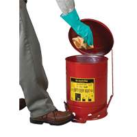 Contenants pour déchets huileux, Homologué FM/Listé UL, 21 gal. US, Rouge SR360 | Johnston Equipment