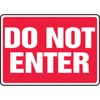 "Do Not Enter" Sign, 10" x 14", Aluminum, English SV899 | Johnston Equipment