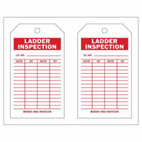 Inspection Record Tags, Polyester, 4" W x 7" H, English SX416 | Johnston Equipment