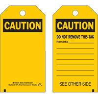 Self-Laminating Safety Tags, Polyester, 4" W x 7" H, English SX810 | Johnston Equipment