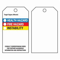 Right-To-Know Tags, Polyester, 3" W x 5-3/4" H, English SX818 | Johnston Equipment