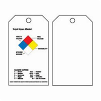 Self-Laminating Right-To-Know Tags, Polyester, 3" W x 5-3/4" H, English SX836 | Johnston Equipment