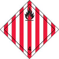 Flammable Solids TDG Shipping Labels, Paper SAX139 | Johnston Equipment
