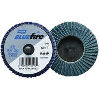 R884P BlueFire<sup>®</sup> Mini Flap Disc, 3" x Type 27, P40 Grit, Zirconia Alumina TCT376 | Johnston Equipment
