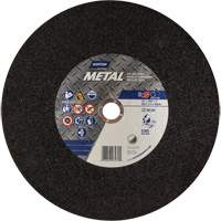 Metal A Chop Saw Cut-Off Wheel, 14" x 3/32", 1" Arbor, Type 01/41, Aluminum Oxide, 4365 RPM TCT626 | Johnston Equipment
