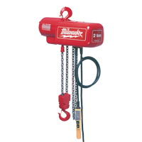 Electric Chain Hoist, 10' Lift, 1000 lbs. (0.5 tons) Capacity, 16 FPM TEA071 | Johnston Equipment