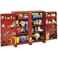 Jobsite Shelf Cabinet, Steel, 47.5 Cubic Feet, Red TEP168 | Johnston Equipment