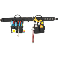 20 Pocket Tool Belt Combo, Polyester, Black TEQ488 | Johnston Equipment