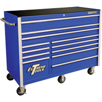 RX Series Rolling Tool Cabinet, 12 Drawers, 55" W x 25" D x 46" H, Blue TEQ501 | Johnston Equipment