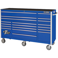 RX Series Rolling Tool Cabinet, 19 Drawers, 72" W x 25" D x 47" H, Blue TEQ506 | Johnston Equipment