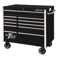 RX Series Rolling Tool Cabinet, 11 Drawers, 41-1/2" W x 25-1/2" D x 40-1/2" H, Black TEQ763 | Johnston Equipment