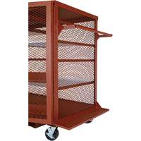Mobile Mesh Cabinet, Steel, 37 Cubic Feet, Red TEQ806 | Johnston Equipment