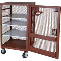 Mobile Mesh Cabinet, Steel, 22 Cubic Feet, Red TEQ807 | Johnston Equipment
