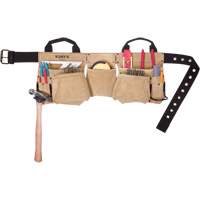 Carpenter's Tool Belt, Leather, Tan TEQ922 | Johnston Equipment