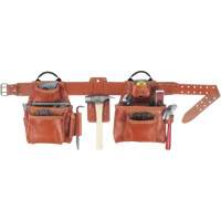 Deluxe Tool Belt Combo, Leather, Tan TEQ928 | Johnston Equipment