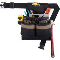 Small Deluxe Tool Belt, Polyester, Black TEQ929 | Johnston Equipment