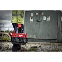 Utility Oval Bag, Ballistic Nylon, 24 Pockets, Black/Red TER017 | Johnston Equipment