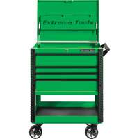 EX Deluxe Series Tool Cart, 4 Drawers, 22-7/8" L x 33" W x 44-1/4" H, Green TER032 | Johnston Equipment