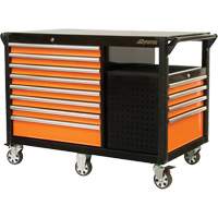 Industrial Cart, 12 Drawers, 31-5/8" L x 52-1/2" W x 40-1/4" H, Black/Orange TER036 | Johnston Equipment