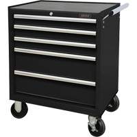 Industrial Tool Cart, 5 Drawers, 27" W x 18-3/4" D x 31-1/2" H, Black TER064 | Johnston Equipment
