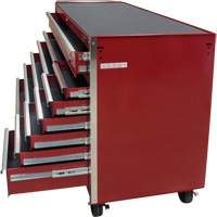 Industrial Tool Cart, 12 Drawers, 56" W x 24-1/2" D x 38-1/8" H, Red TER103 | Johnston Equipment