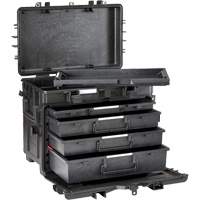 Military Mobile Tool Chest With Drawers, 4 Drawers, 22-4/5" W x 15" D x 18" H, Black TER161 | Johnston Equipment