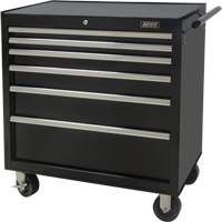 Industrial Tool Cart, 6 Drawers, 39" W x 20-4/5" D x 25-4/5" H, Black TER217 | Johnston Equipment