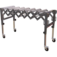 Extendable & Flexible Conveyor Roller Tables, 20" W x 52" L, 300 lbs. per lin. Ft. Capacity TEX194 | Johnston Equipment