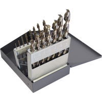 Drill Sets, 15 Pieces, High Speed Steel TGJ573 | Johnston Equipment