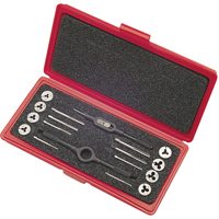 Tap & Die Sets with Production Hand Taps and Carbon Steel Round Adjustable Dies, 8 Pieces TGJ636 | Johnston Equipment