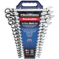 Reversible Wrench Set, Combination, 16 Pieces, Metric TGZ813 | Johnston Equipment