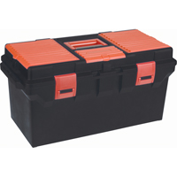 Plastic Tool Box, 22" W x 11" D x 10-1/2" H, Black TLV085 | Johnston Equipment