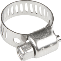 Hose Clamps - Stainless Steel Band & Screw, Min Dia. 1/5", Max Dia. 5/8" TLY283 | Johnston Equipment