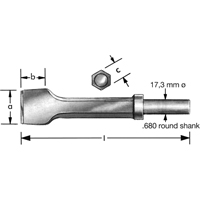 Pneumatic Chisel With  Retaining Collar TP506 | Johnston Equipment
