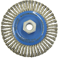 Wire Wheel Brushes, 5-7/8" Dia., 0.02" Fill, 5/8"-11 Arbor, Stainless Steel TT273 | Johnston Equipment