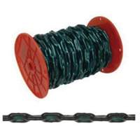 Straight Link Coil Chain with Green Sleeve, Low Carbon Steel, 2/0 x 60' (18.3 m) L, 520 lbs. (0.26 tons) Load Capacity TTB321 | Johnston Equipment