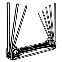 Folding Hex Key Set, 8 Pcs. TX528 | Johnston Equipment