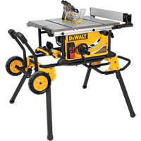 Jobsite Table Saw With Rolling Stand, 15 A, 4800 RPM TYD802 | Johnston Equipment