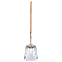 Scoop Shovel, Wood, Aluminum Blade, Straight Handle, 45-3/4" Length TYX063 | Johnston Equipment