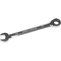 SAE Ratcheting Combination Wrench, 12 Point, 1/2", Chrome Finish UAD656 | Johnston Equipment