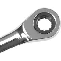 Metric Ratcheting Combination Wrench, 12 Point, 7 mm, Chrome Finish UAD665 | Johnston Equipment