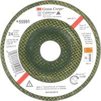Green Corps™ Depressed Centre Wheel, 4-1/2" x 1/4", 7/8" arbor, Ceramic, Type 27 UAE291 | Johnston Equipment