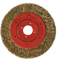 No Throw Partial Encapsulated Wire Wheel, 3" Dia., 0.012" Fill, 1/4" Arbor UAK148 | Johnston Equipment