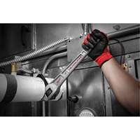 Aluminum Offset Pipe Wrench, 2" Jaw Capacity, 18" Long, Powder Coated Finish, Ergonomic Handle UAL241 | Johnston Equipment