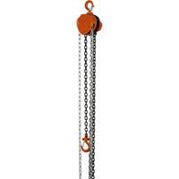 VHC Series Chain Hoists, 10' Lift, 1100 lbs. (0.5 tons) Capacity, Alloy Steel Chain UAW085 | Johnston Equipment