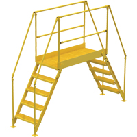 Crossover Ladder, 115-1/2" Overall Span, 50" H x 60" D, 24" Step Width VC453 | Johnston Equipment