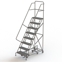 All Directional Rolling Ladder, 8 Steps, 24" Step Width, 80" Platform Height, Steel VC551 | Johnston Equipment