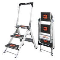 Safety Stepladder with Bar & Tray, 2.2', Aluminum, 300 lbs. Capacity, Type 1A VD432 | Johnston Equipment