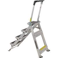 Tilt & Roll Step Stool Ladder, 4 Steps, 44.25" x 22.13" x 59" High VD440 | Johnston Equipment